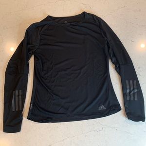 Adidas black long sleeve running shirt